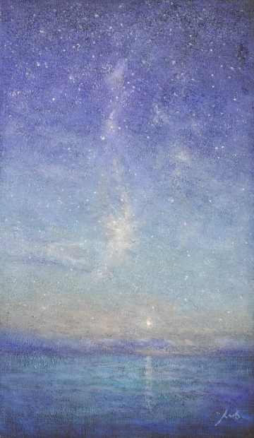 絵画のミクストメディアで藤田高明が描いた星空の絵 天の川 ２ を購入