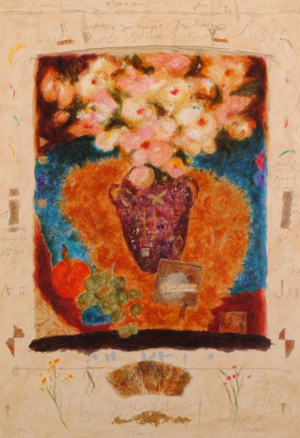 花の絵をシルクスクリーンの版画で制作したロイ・フェアチャイルドの花