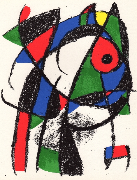抽象画をリトグラフの版画で制作したジョアン・ミロの抽象画「ノーサイン・5」を購入