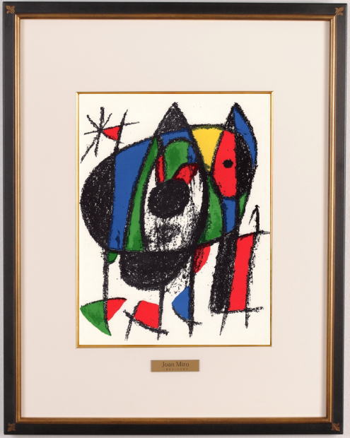 ジョアン・ミロがリトグラフの版画で制作した抽象画の絵「ノーサイン・7」を通販で販売