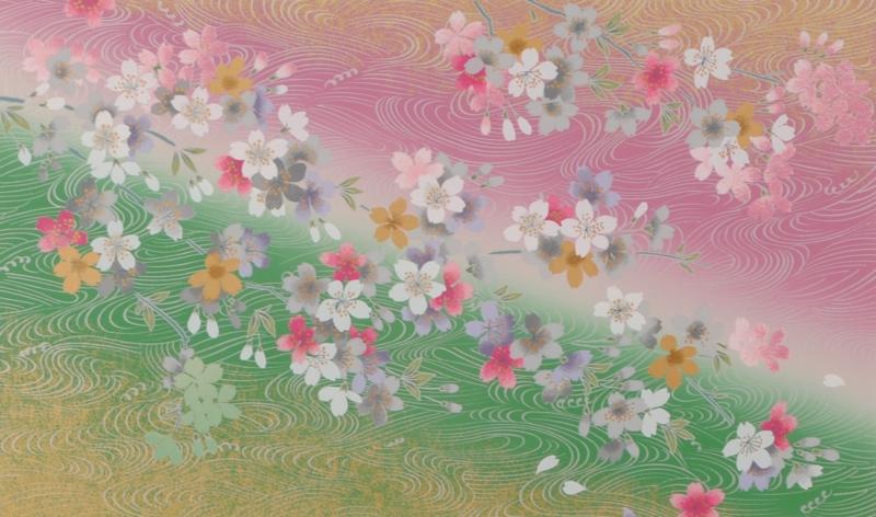 桜の絵をシルクスクリーンの版画で制作した宇野千代の桜の絵「桜守」を