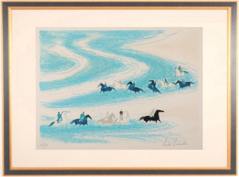 アンドレ・ブラジリエがリトグラフの版画で制作した馬の絵