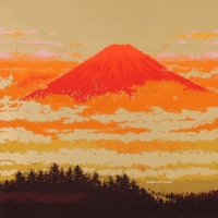 池上壮豊が版画で制作した富士山や赤富士の絵を販売